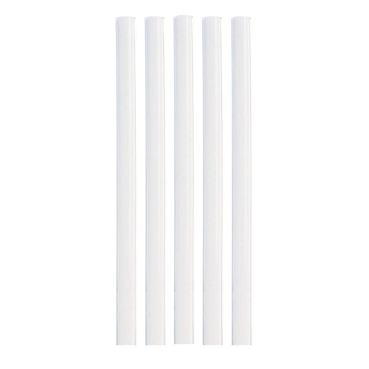 Set 5 baghete din silicon transparent, 11.2mm diametru x 200 mm lungime, Megatec 10510, rezerve pentru pistol de lipit 5