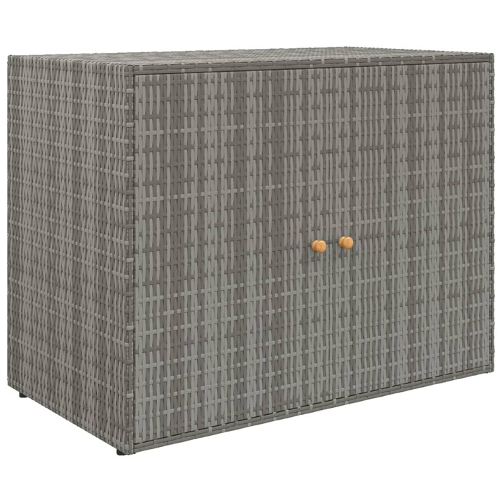 VidaXL szürke polyrattan kerti tárolószekrény 100 x 55,5 x 80 cm 9.5 kg