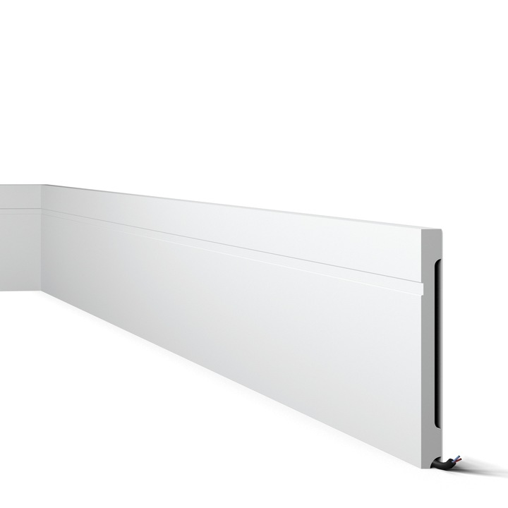 Plinta din polimer dur FD20, 200mmx18mm, lungime 2m