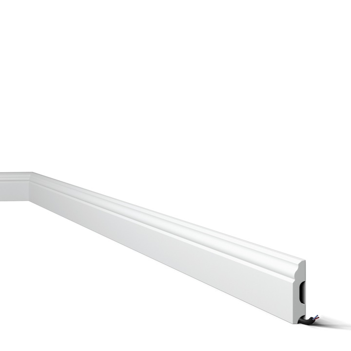 Plinta din polimer dur FB1, 60mmx13mm, lungime 2m