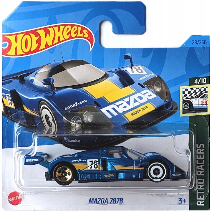 Hot Wheels fémautó, Mazda 7878, kék, 1:64