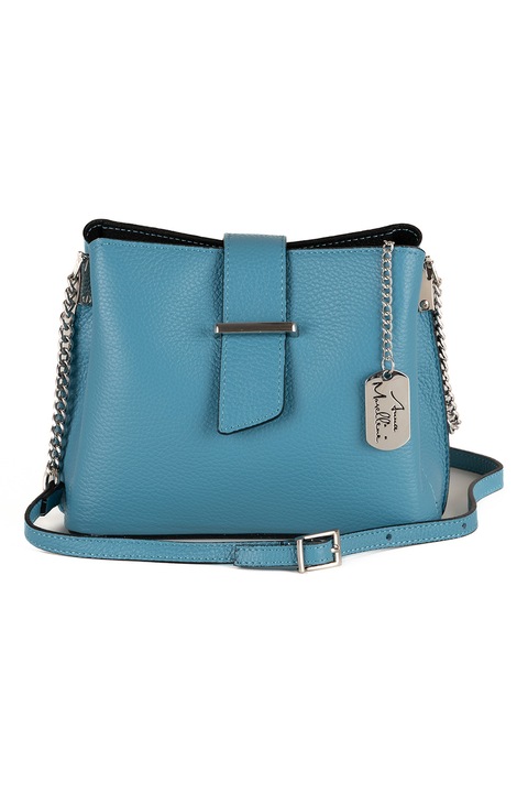 Anna Morellini, Geanta crossbody din piele Ciosa, Albastru deschis
