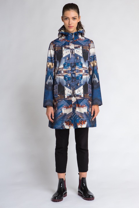 Cod:Ploaie - Trenci impermeabil pentru dama, The Roofs of Paris, multicolor