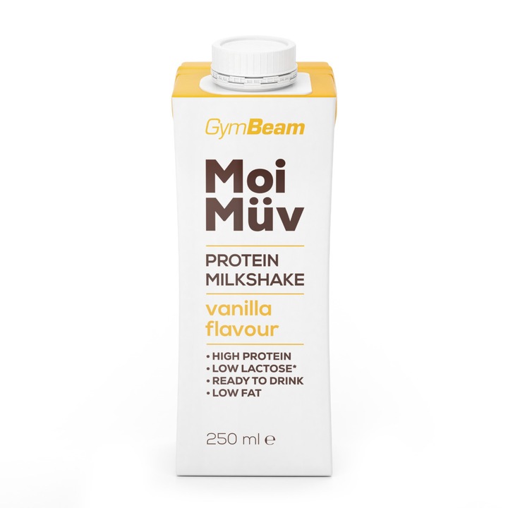 Bautura proteica, MoiMüv Protein Milkshake, GymBeam, 242 ml, vanilie
