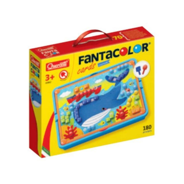 Quercetti 5008621 Quercetti: Fanta Color Cards Állatok kreatív pötyi játékszett