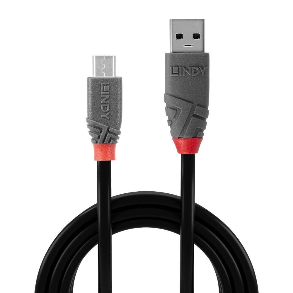 Cablu transfer lindy ly-36733 usb 2.0 type a to microusb 2m anthra line