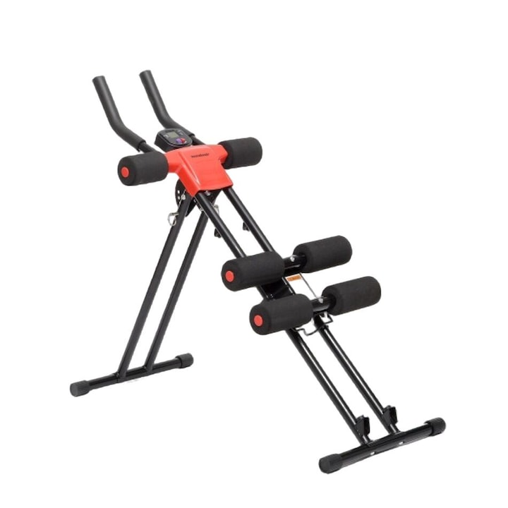 Уред за укрепване на корема Plawer, InnovaGoods, Сгъваем, 120 кг, Черен/Червен