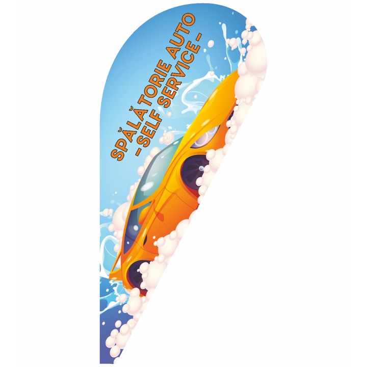 Steag Lacrima cu catarg modular, model "Spalatorie Auto 02", marime M