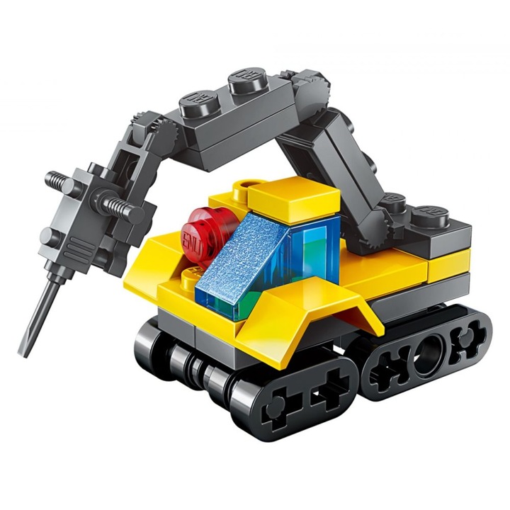 Комплект от 32 строителни елемента, Qman, Scorpion пробивач, Многоцветен, 6+