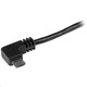 StarTech.com USB2AUB2RA1M USB кабел 1 м USB 2.0 USB A Micro-USB B Черен