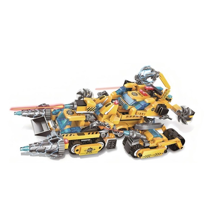 Комплект от 662 конструктивни елемента, Qman, Бойна машина, Многоцветен, 6+