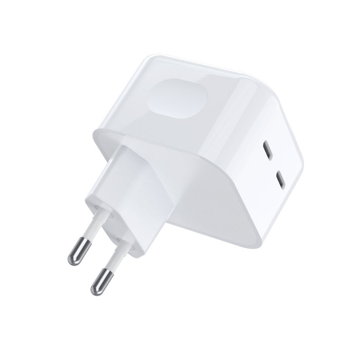 Incarcator rapid retea Choetech Q5008 2xUSB-C Power Delivery 35W 3A, Alb