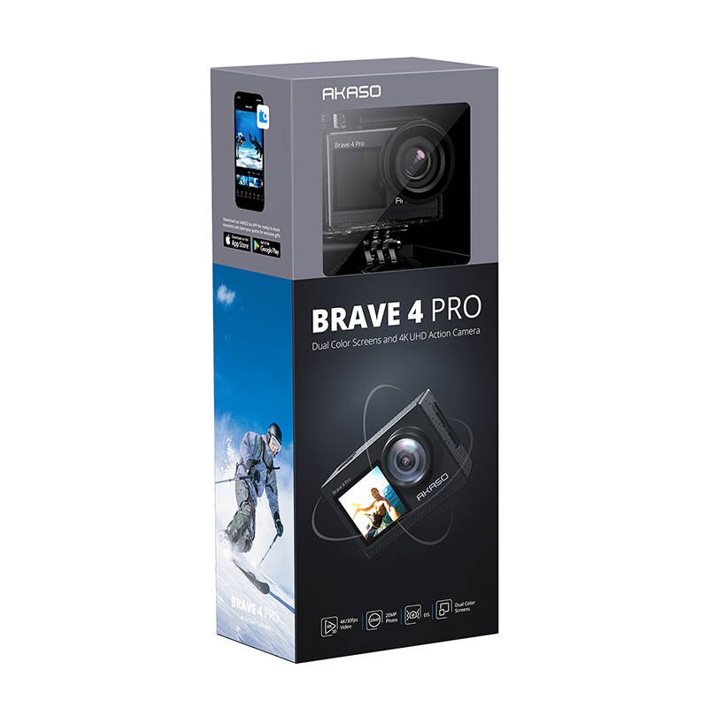Brave Pro Спортна камера Akaso Brave 4 Pro, Черна - eMAG.bg
