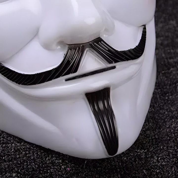 Masca Vendetta Anonymous Guy Fawkes Halloween, plastic, alb, marime universala