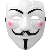Masca Vendetta Anonymous Guy Fawkes Halloween, plastic, alb, marime universala