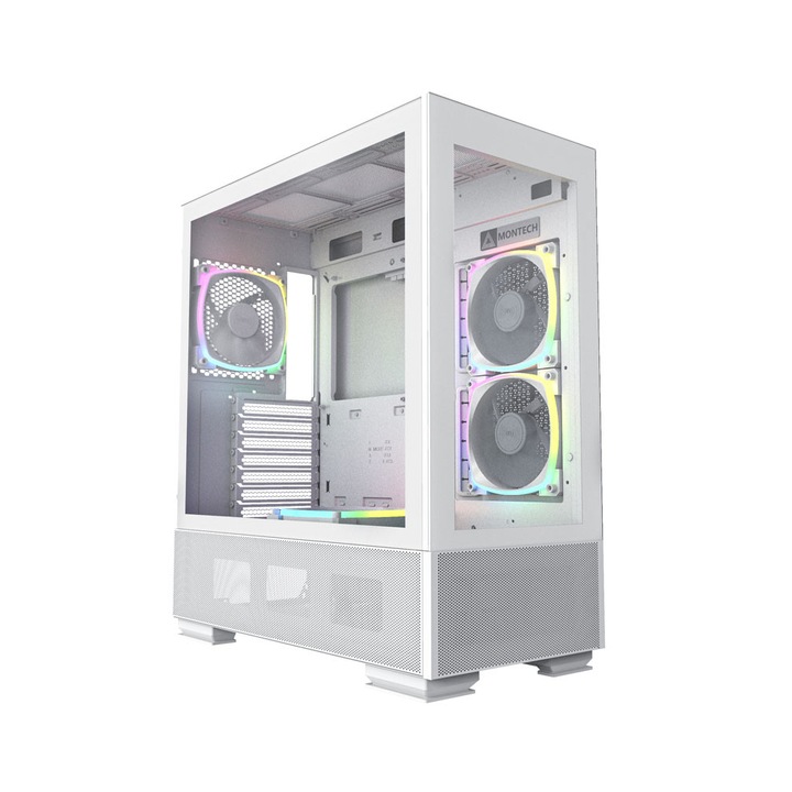 Carcasa MONTECH SKY TWO ARGB, TG, Mid-Tower, Alb