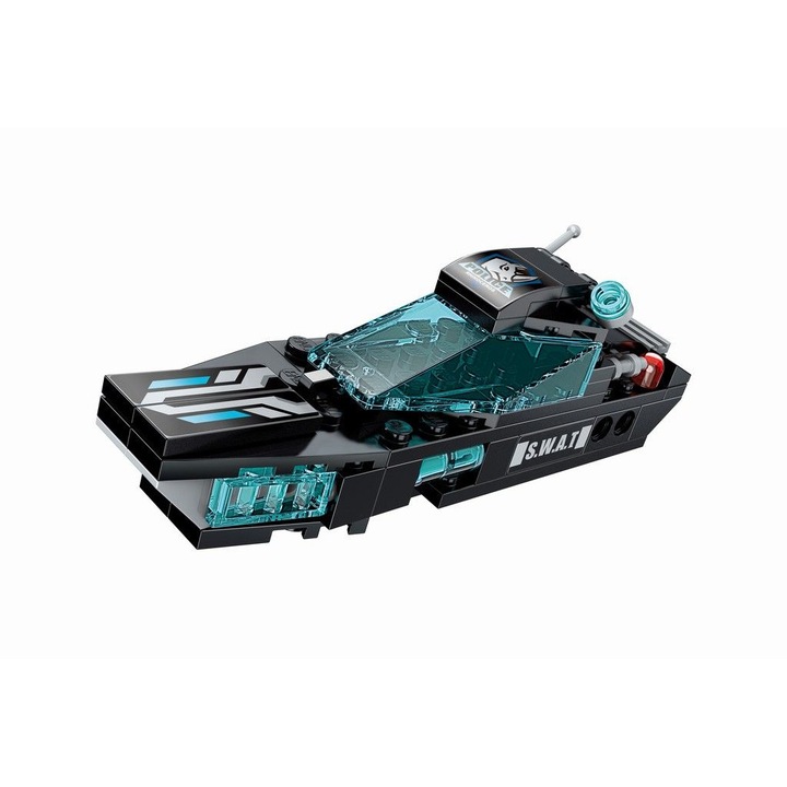 Комплект 74 части за конструиране, Qman, Бойна лодка, Многоцветен, 6+