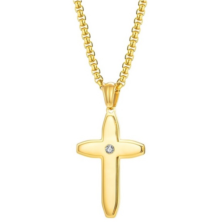 Női nyaklánc, Izmael, rozsdamentes acél, arany