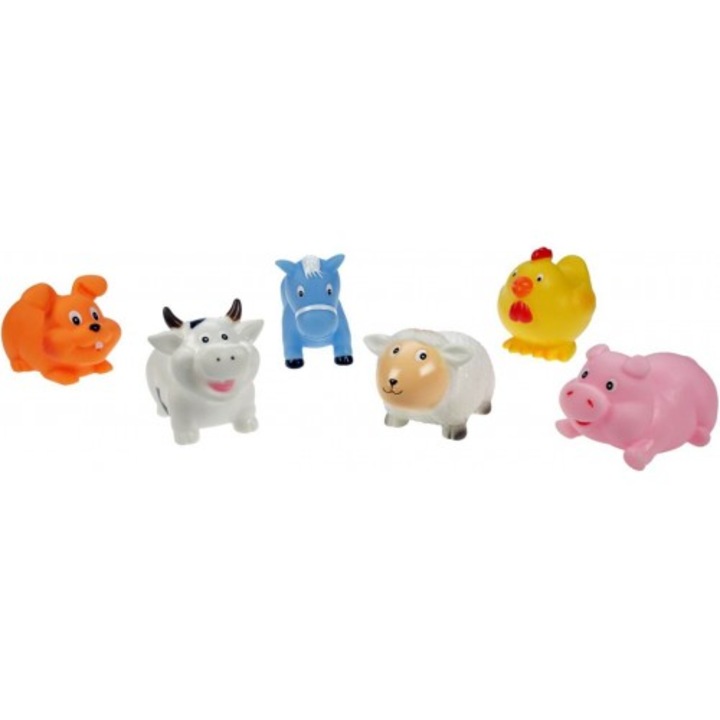 Lena fürdőjáték 6db haszonállat készlet 9 cm