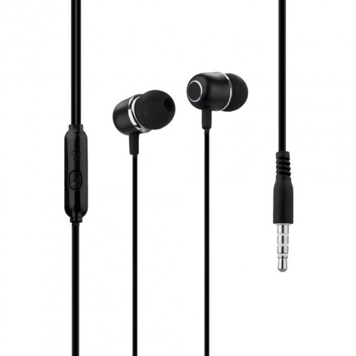 Casti audio cu fir, FONIX LiveTune Smart, Stereo, in-ear, cu microfon, 3.5mm jack, Negru