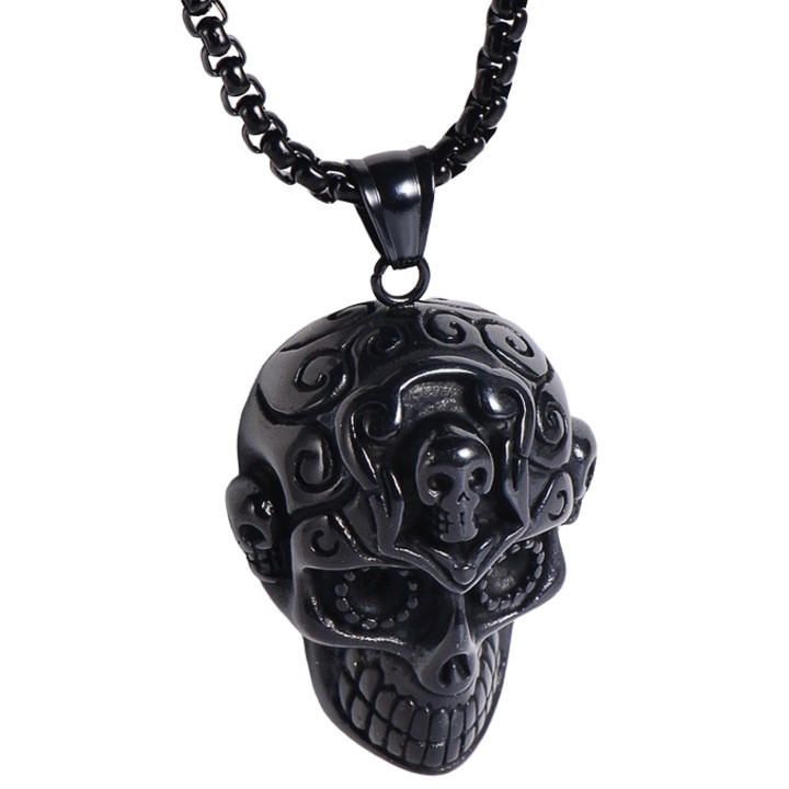 Női nyaklánc, Izmael, Rozsdamentes acél, Fekete