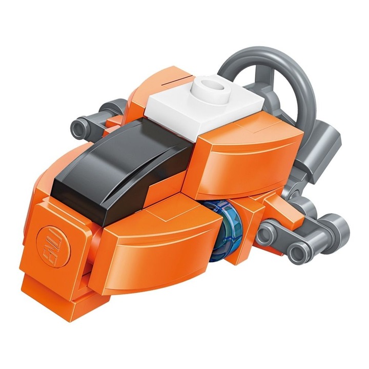 Set 33 piese constructie, Qman, Submarin, Multicolor, 6+