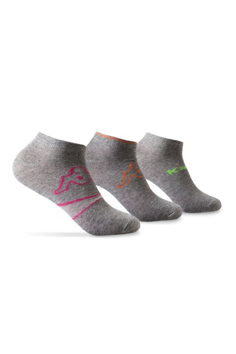 Zokni 3 par holgyeknek, Kappa, Cotton, Grey