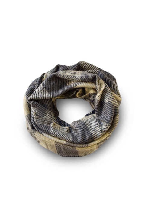 Esarfa de moda, Misspebe, Acril, 70x200 cm, Negru/Galben