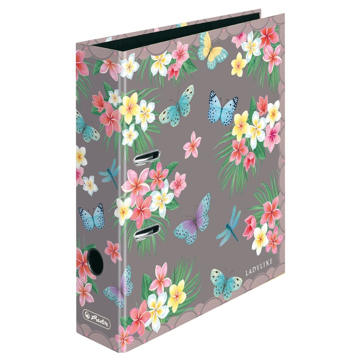 2 db laminált Herlitz MaxFile biblioraft készlet, 8 cm, LadyLike Butterflies & Jungle