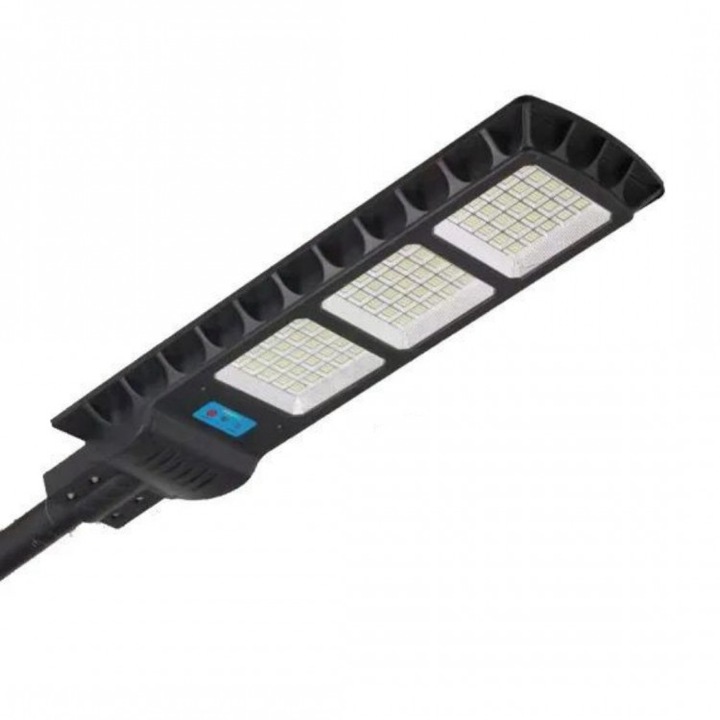 Lampa solara stradala cu brat montare inclus, telecomanda cu functii multiple, ZL19, putere - 300 W, culoare negru