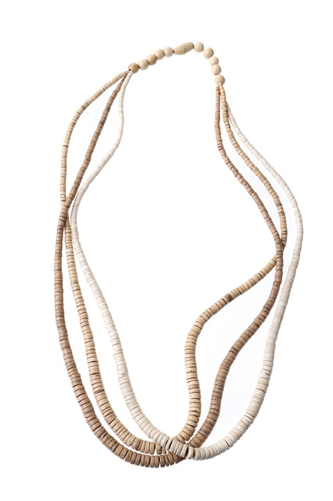 Colier, Gloria Maris Handmade, Wood exotic 26245 Maro deschis, 90 cm