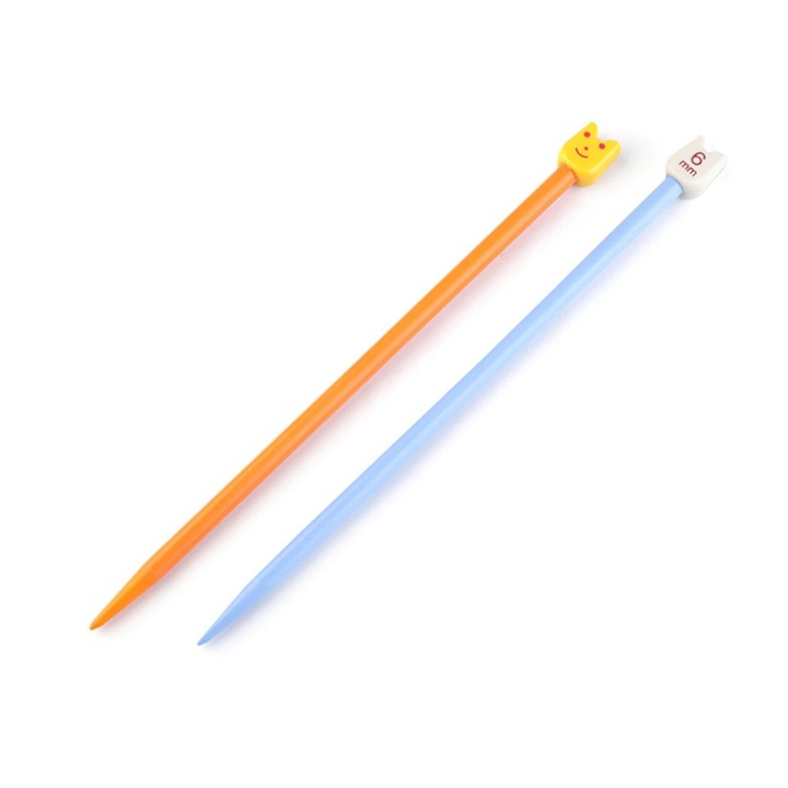 Set 2 andrele pentru copii din plastic marime 6 mm