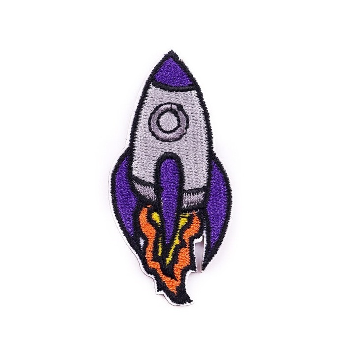 Space Racket hímzett textiltapasz 6x2,9 cm