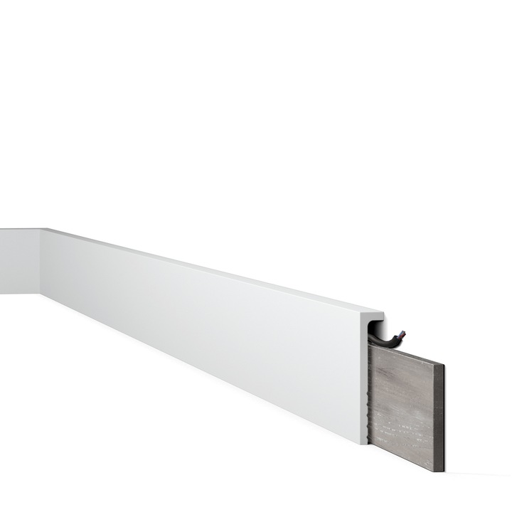 Plinta din polimer dur CF2S, 110mmx22mm, lungime 2m