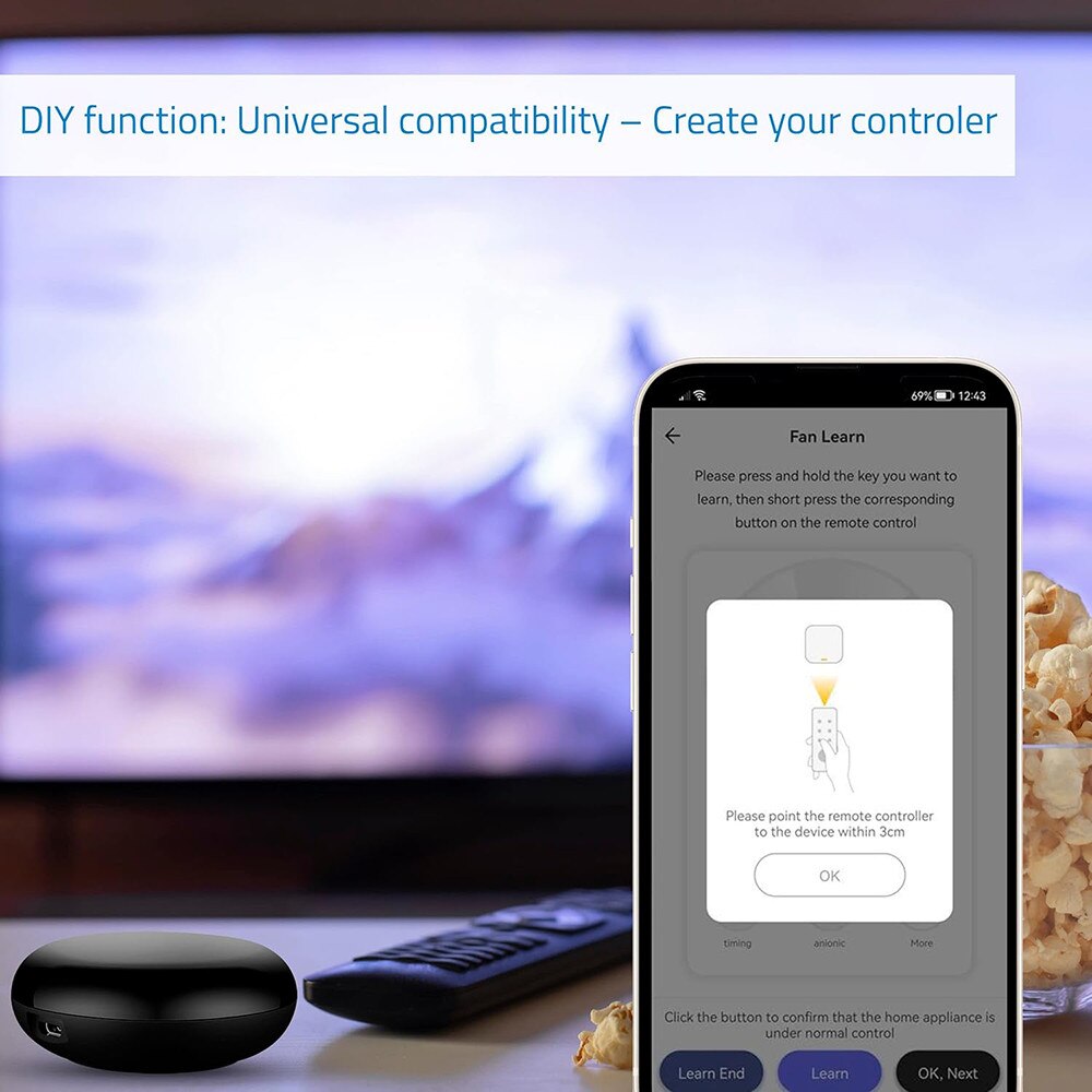 Smart Tech Telecomanda Telecomanda inteligenta cu infrarosu WiFi, BOMSTOM, Telecomanda smart ...