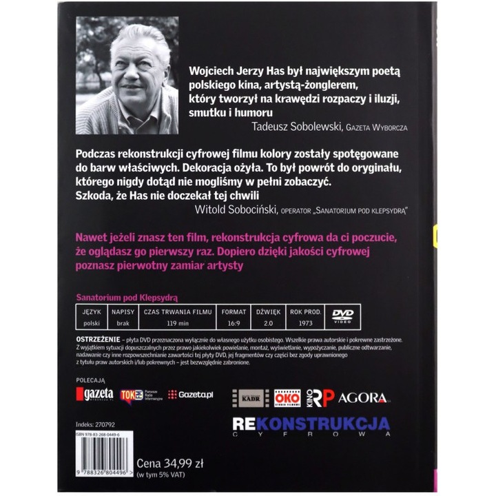 Sanatorium pod Klepsydra [DVD]