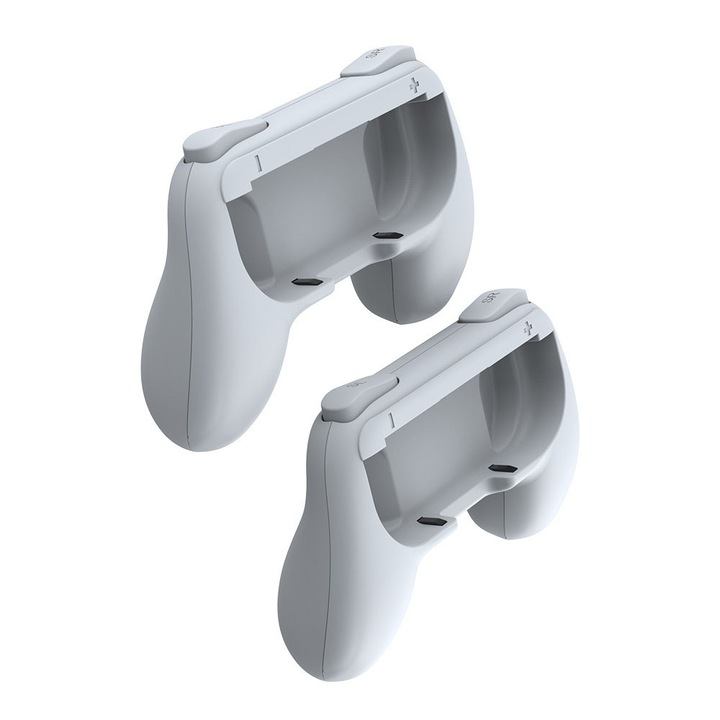 KINSI 2 fogantyús kormányvezérlő csomag, kompatibilis Nintendo Switch Joy Con, fehér