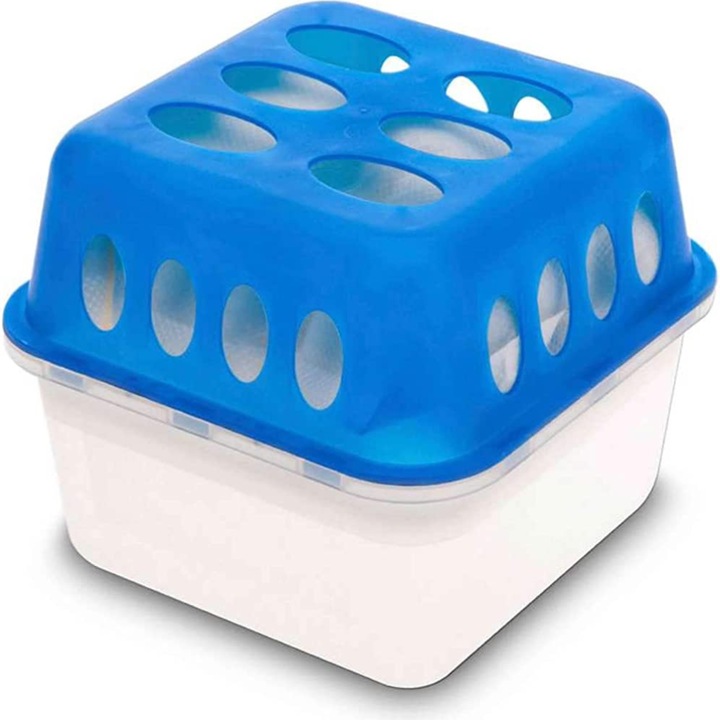 Dezumidificator pasiv cu parfum discret de fresh ocean, 2 rezerve incluse, 400 g potrivit pentru spatii de pana la 35 m², rulote si autorulote