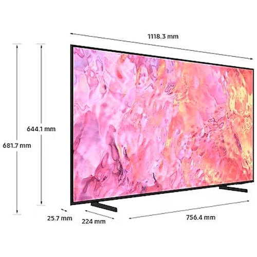 Televizor SAMSUNG QLED 50Q60C, 125 cm, Smart, 4K Ultra HD, Clasa E