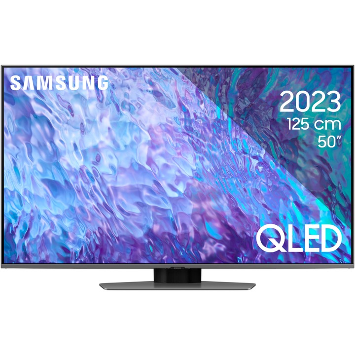 Televizor SAMSUNG QLED 50Q80C, 125 cm, Smart, 4K Ultra HD, Clasa G (Model 2023)