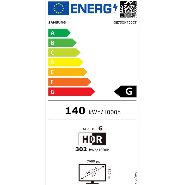 Televizor SAMSUNG Neo QLED 75QN700C, 189 cm, Smart, 8K, Clasa G (Model 2023)