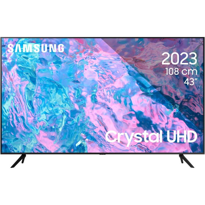 Телевизор SAMSUNG 43CU7172, 43" (108 см), Smart, UHD 4K, Клас G, LED