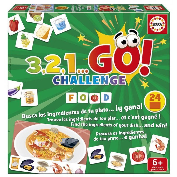 Társasjáték 3,2,1… GO! Challenge Food 19392, angol nyelv