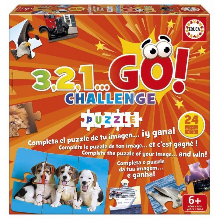 Társasjáték 3,2,1… GO! Challenge Puzzle EDUCA 19390, angol nyelv