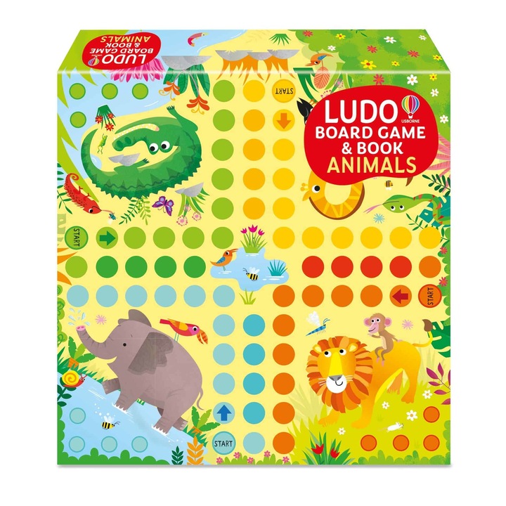 Gyerekkönyv - Usborne Book &; Board Game Animal Ludo