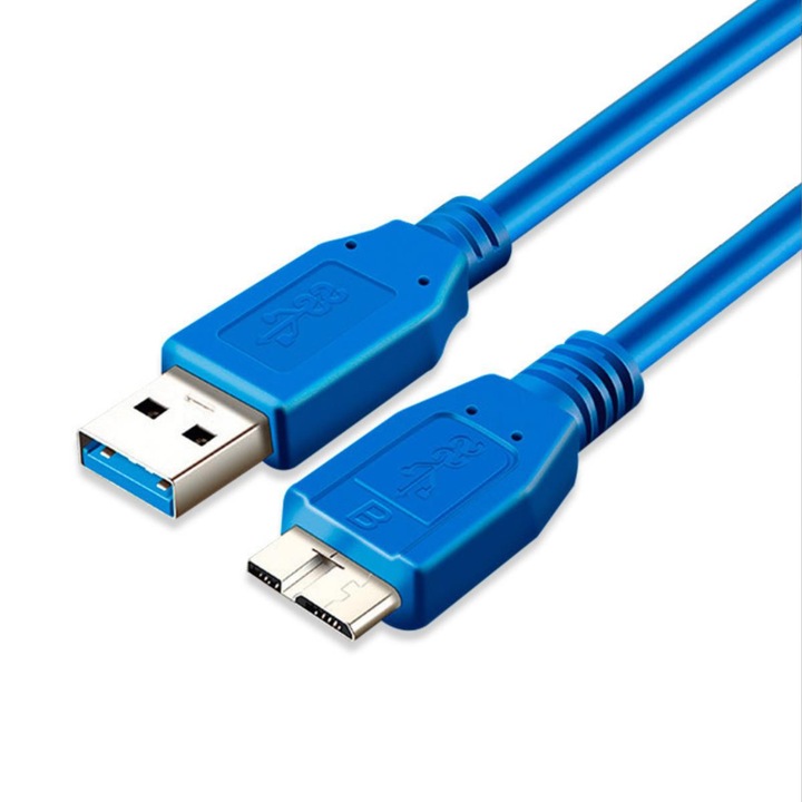 Cablu adaptor, YWD-FMM, USB 3.0 A USB Micro B, 0.3m, Albastru