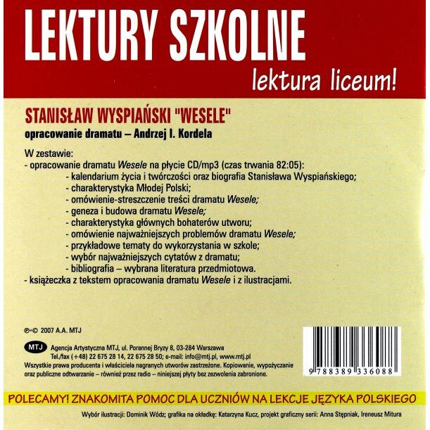 Wesele. Opracowanie Lektury [książka]+[CD] - EMAG.ro