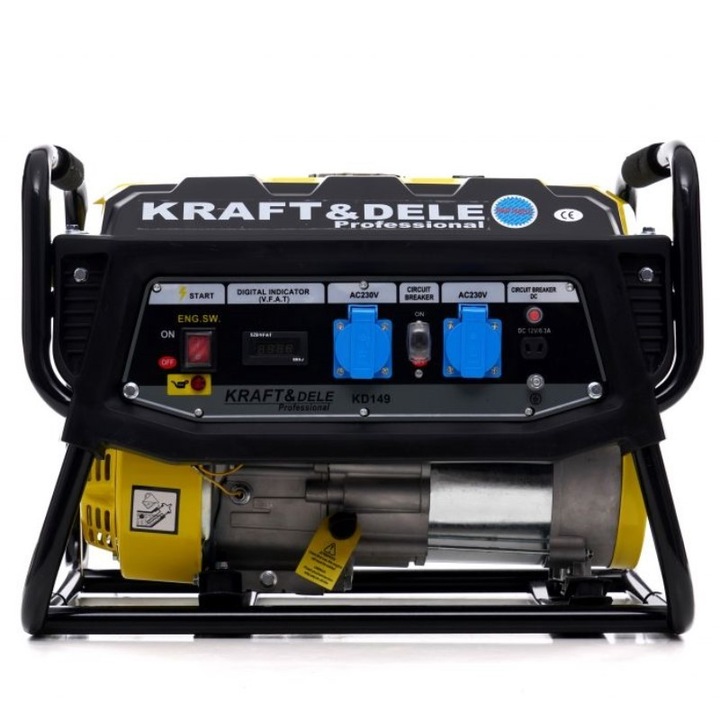 Áramfejlesztőr, Kraft&Dele, 3500W, 230V, LCD kijelzővel