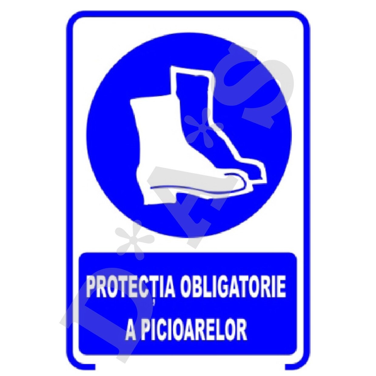 Set de 4 indicatoare A5 - PROTECTIA OBLIGATORIE A PICIOARELOR