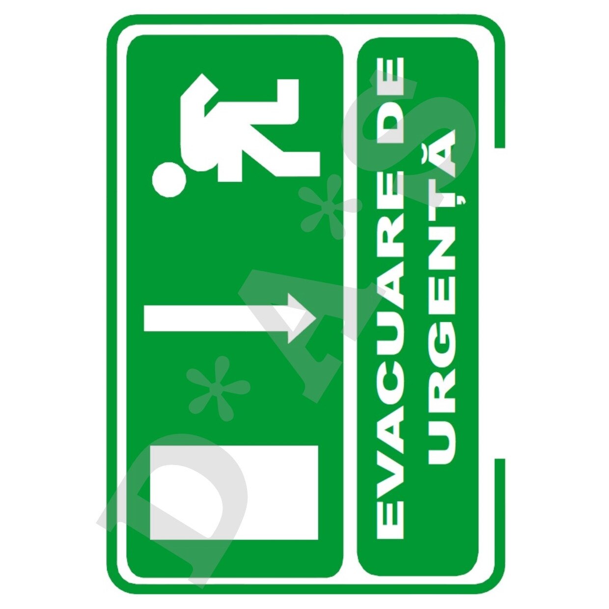 Set de 4 buc., indicator - evacuare